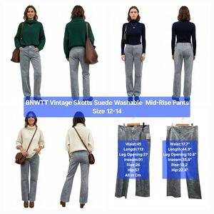 BNWTT Vintage Skotts Suede Mid-Rise Pants Size 12-14